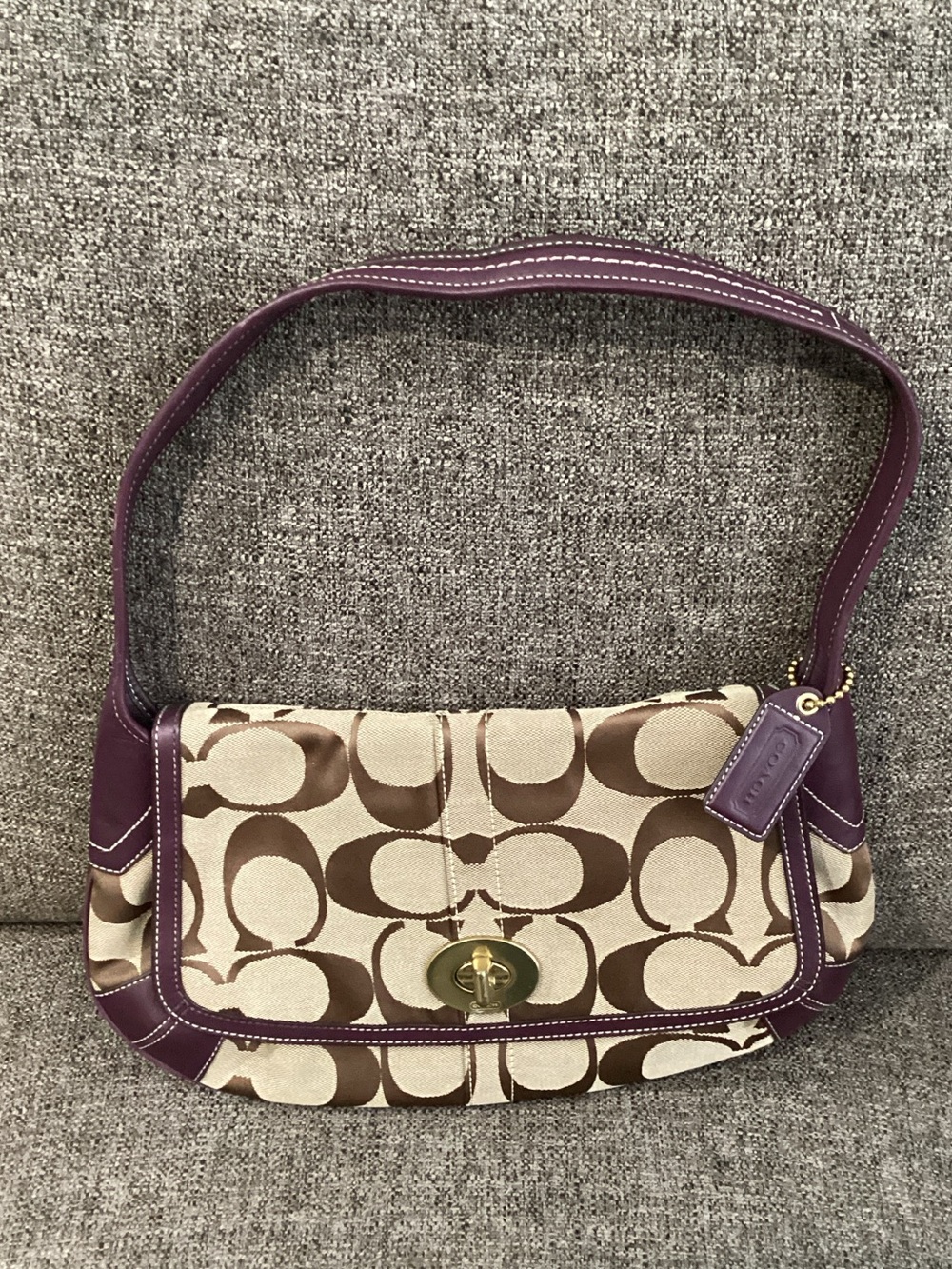 Coach 11257 Flap Ergo Shoulder bag Signature Monogram Canvas - Picture 2 of 16